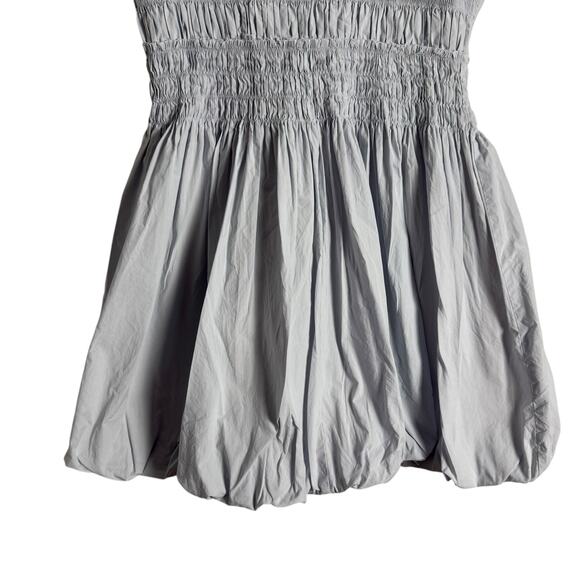 Rebecca Taylor Light Blue Smocked Bubble Sleeveless Mini Dress Size 8 - Picture 10 of 15